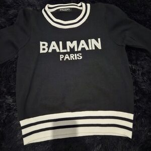 Balmain Black and White Sweater